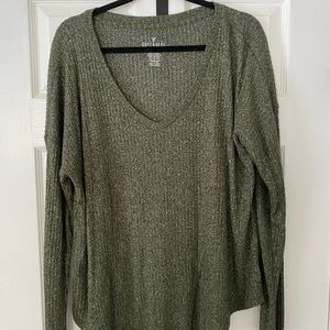 Soft&sexy ribbed long sleeve shirt